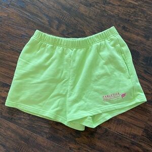 Fabletics Green Athletic Shorts Lightweight Elastic Waist